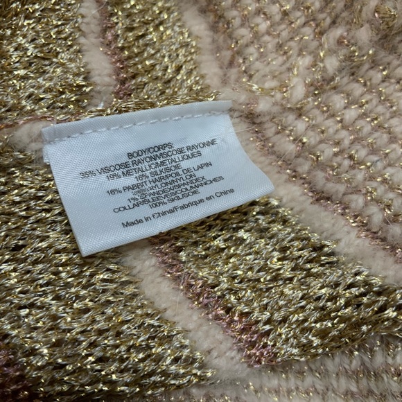 Tory Burch M metallic silk sweater top - Picture 9 of 9